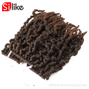 Bomb Twist Crochet Hair 6 Packs Spring Twist Hair Prelooped Crochet Braids Synthetic Hair Extension for Women